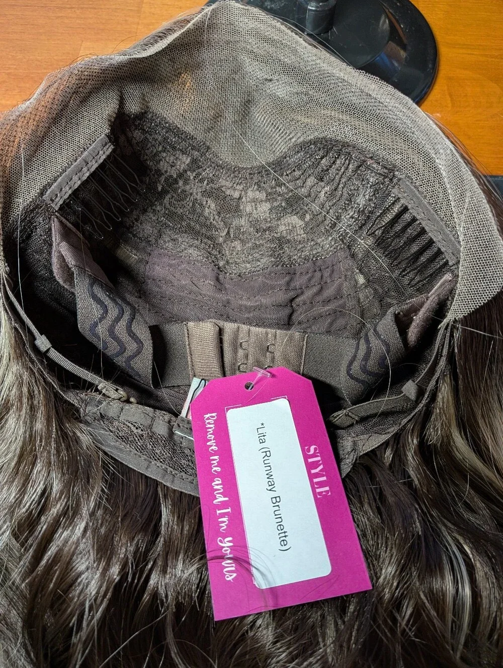 Premium Long Layered Wig with Blonde Highlights - Neutral Brown